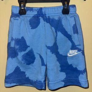 Nike Toddler Tie Dye Game Royal Blue Fleece Shorts 3T 2-3 Year Boys Little Kids